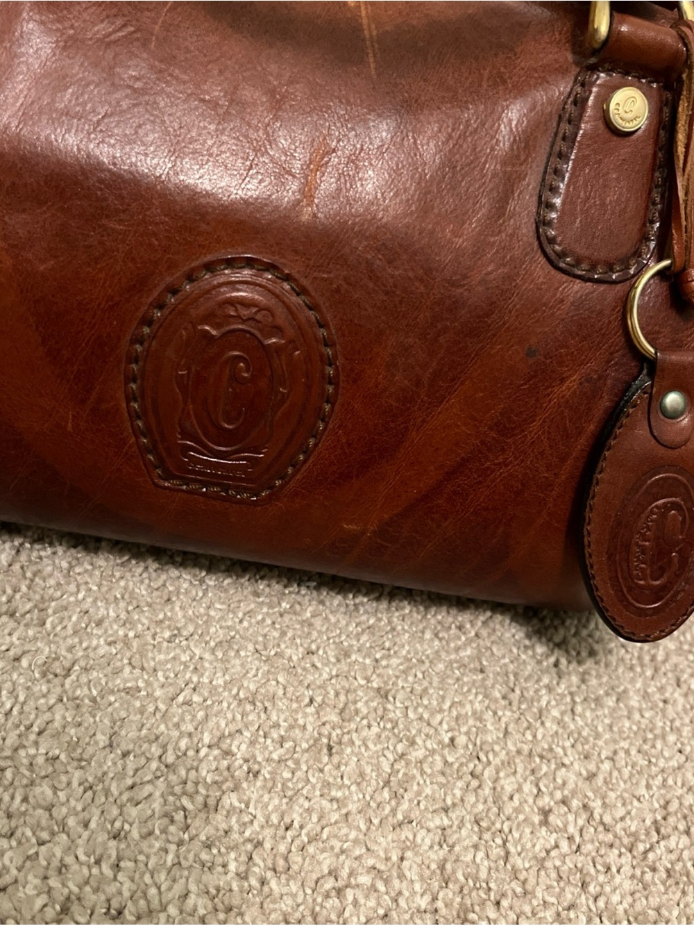 Ceancarel vintage Brown Leather bag - Picture 3 of 13
